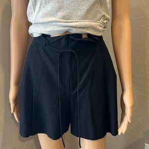 NWOT Zara black paperbag waist shorts S